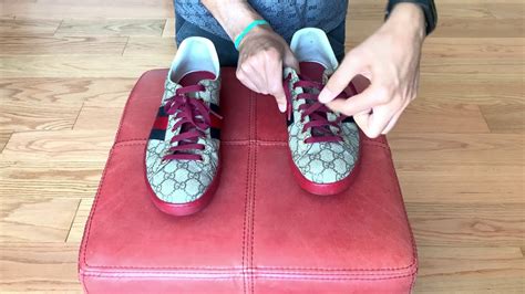 how to lace gucci sneakers.